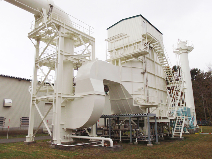   【むつ市】防火訓練場　排煙処理装置塗装