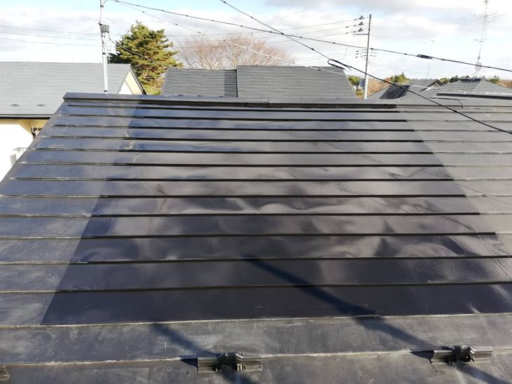   【八戸】Ｏ様邸　ソーラーパネル下の屋根部分塗装